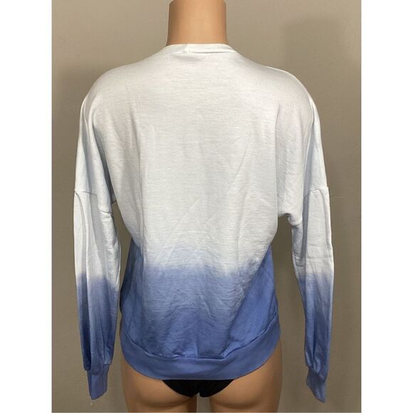 New. Lauren Moshi oversized blue ombré sweatshirt. Retails $128. XS - Picture 3 of 9